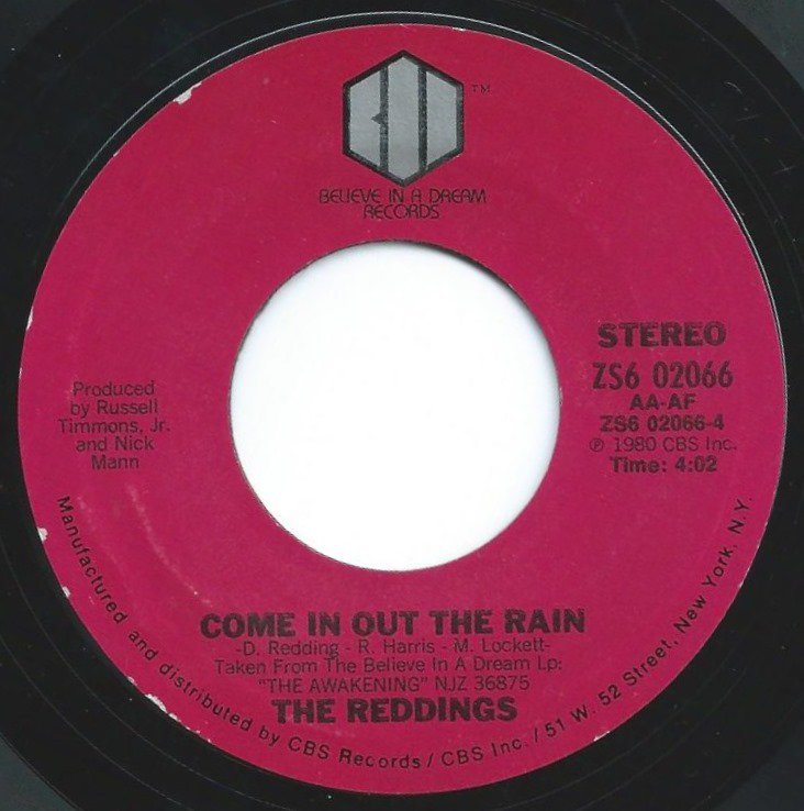 THE REDDINGS ‎/ YOU'RE THE ONLY ONE / COME IN OUT THE RAIN (7 ...