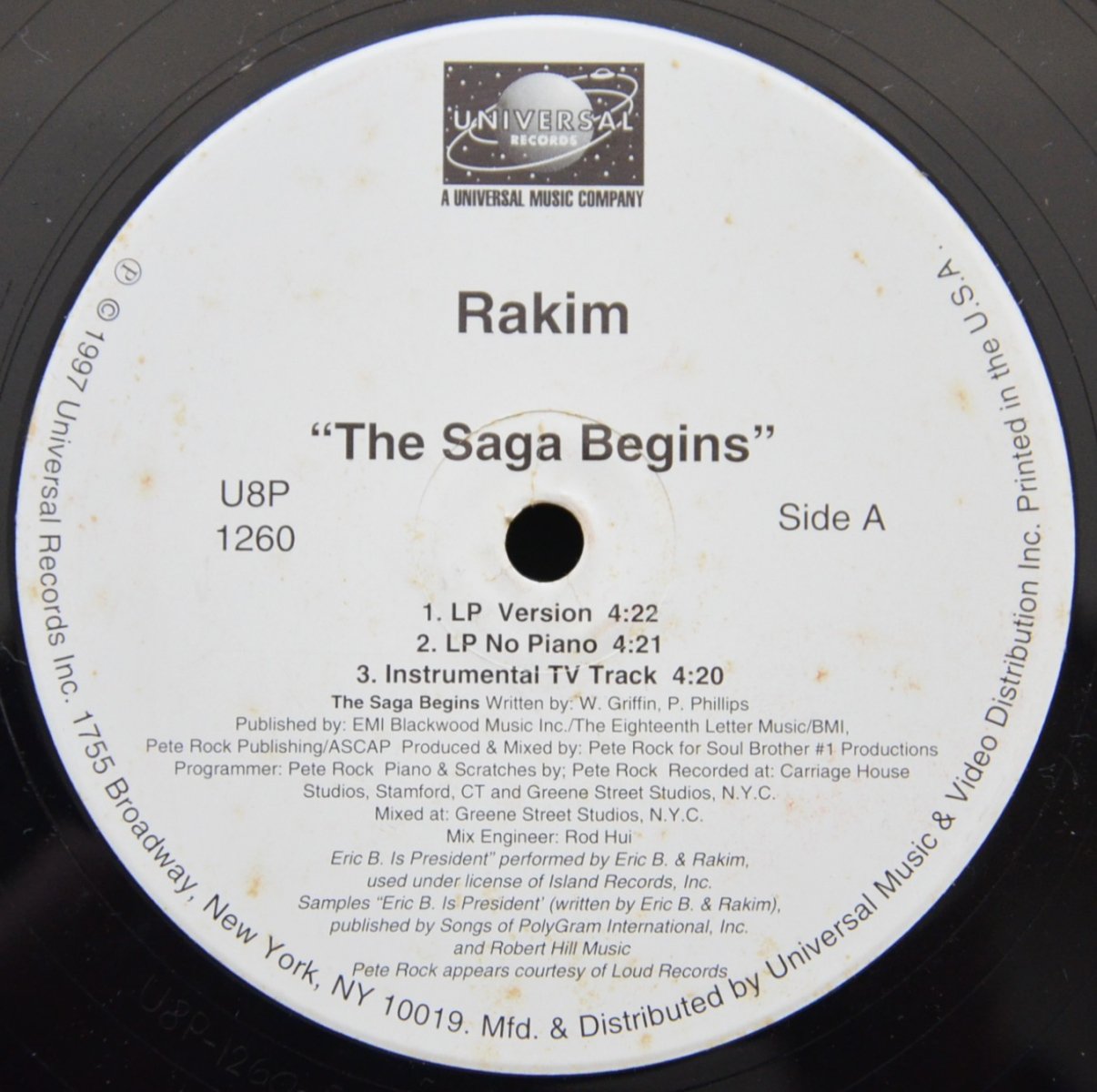 RAKIM ‎/ THE SAGA BEGINS (PROD BY PETE ROCK) (12