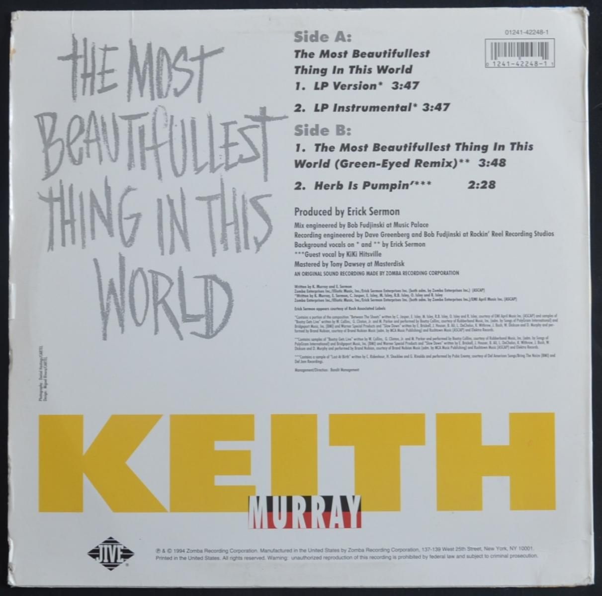 KEITH MURRAY ‎/ THE MOST BEAUTIFULLEST THING IN THIS WORLD / HERB