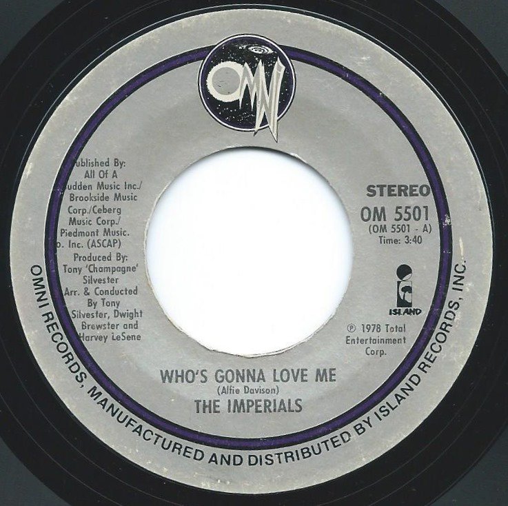 THE IMPERIALS / WHO'S GONNA LOVE ME (7