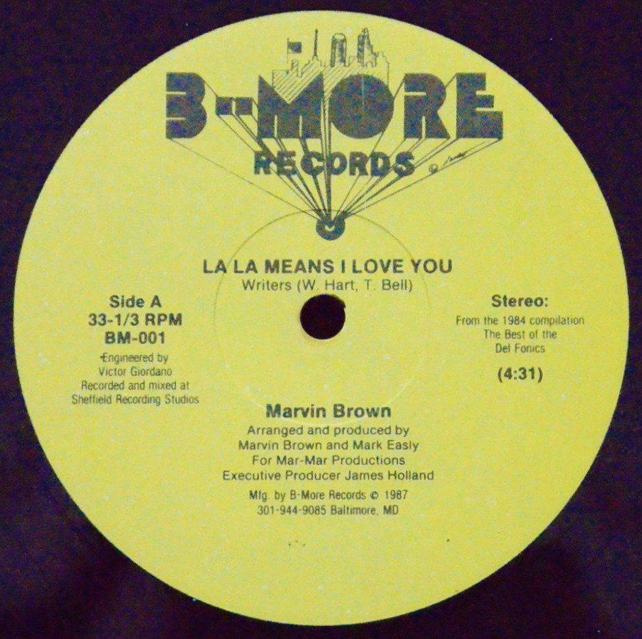 MARVIN BROWN / LA LA MEANS I LOVE YOU (12