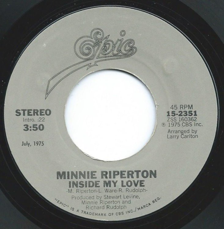 MINNIE RIPERTON / INSIDE MY LOVE / LOVIN' YOU (7