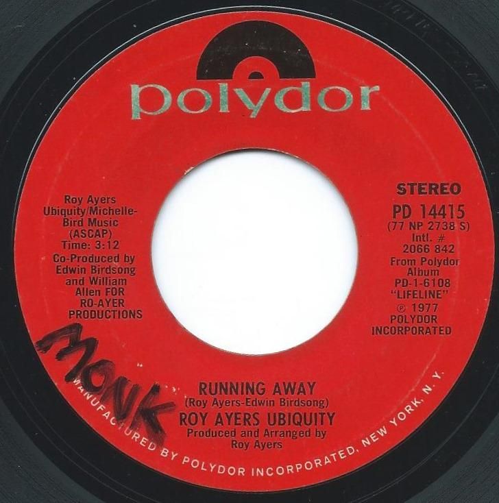 ROY AYERS UBIQUITY ‎/ RUNNING AWAY / CINCINNATI GROWL (7") HIP TANK