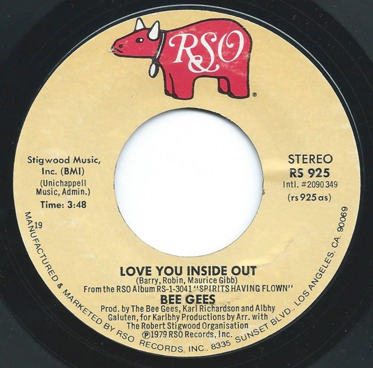 BEE GEES / LOVE YOU INSIDE OUT / I'M SATISFIED (7