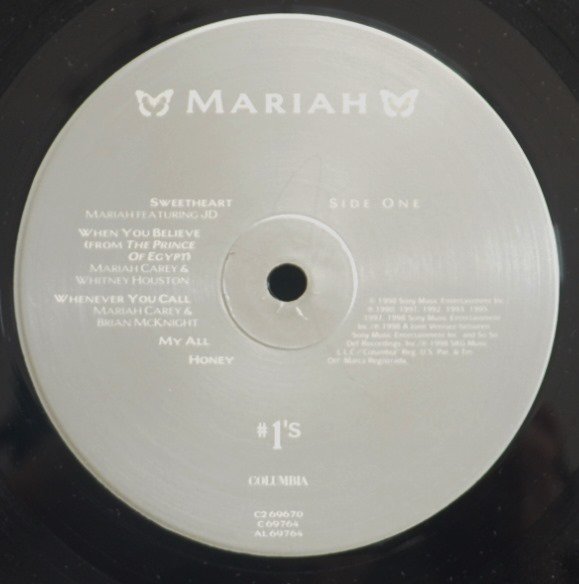 MARIAH CAREY / #1'S (2LP) - HIP TANK RECORDS