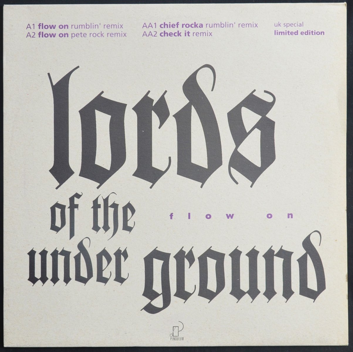 LORDS OF THE UNDERGROUND / FLOW ON-PETE ROCK REMIX / CHIEF ROCKA-RUMBLIN' REMIX (12