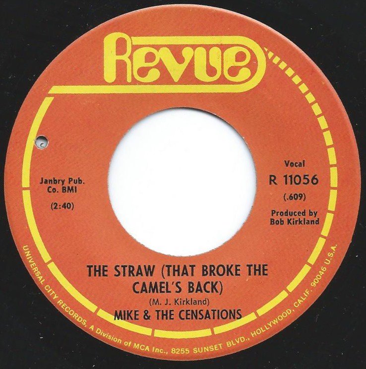 MIKE & THE CENSATIONS / THE STRAW (THAT BROKE THE CAMEL'S BACK) / SHOPPING FOR LOVE (7