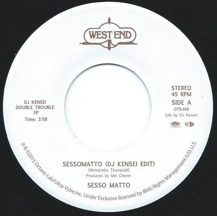 SESSO MATTO / BOMBERS / SESSOMATTO / DON'T STOP THE MUSIC (DJ KENSEI EDIT) (DOUBLE TROUBLE EP) (7