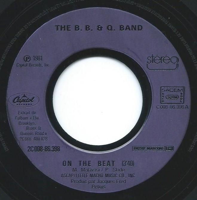 THE B.B. & Q.BAND / ON THE BEAT / DON'T SAY GOODBYE (7") HIP TANK RECORDS