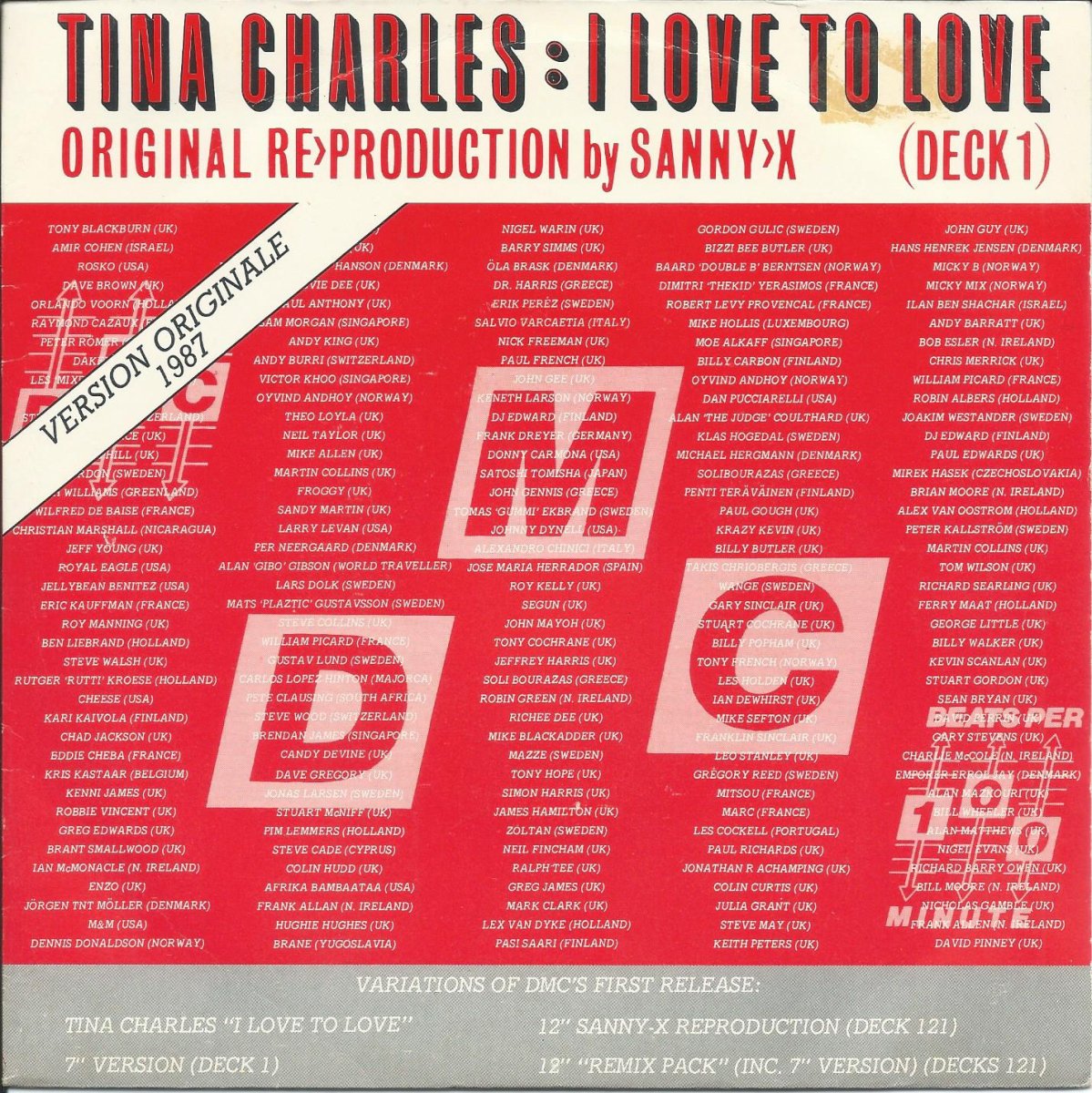 TINA CHARLES / I LOVE TO LOVE (7