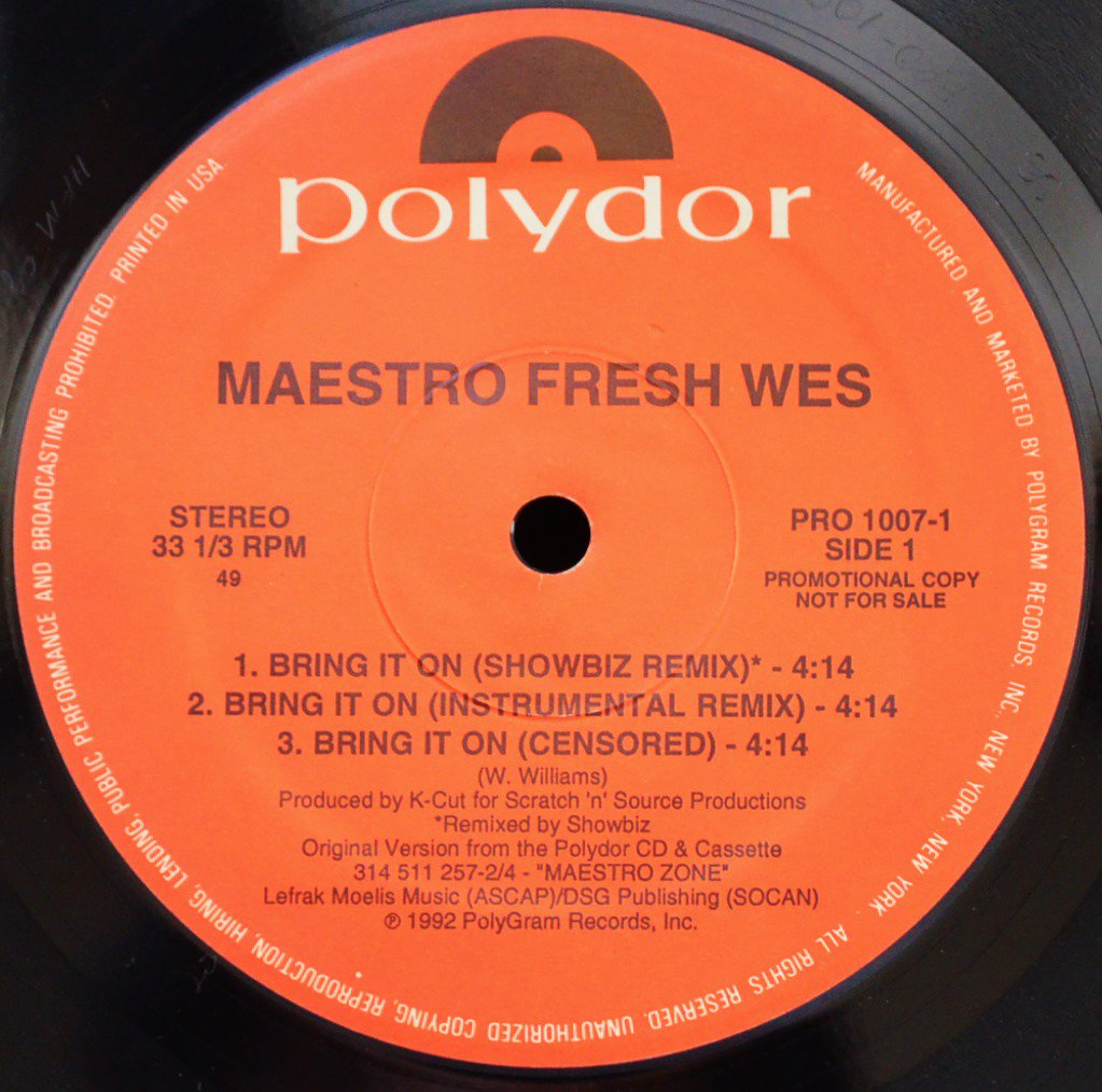 MAESTRO FRESH WES / BRING IT ON (REMIX) (PROD BY SHOWBIZ) / MIC ...