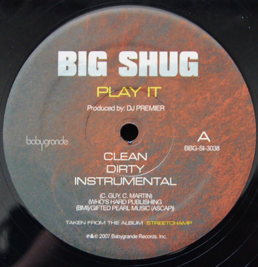 BIG SHUG / PLAY IT (PROD BY DJ PREMIER) / LEGBREAKERS (12