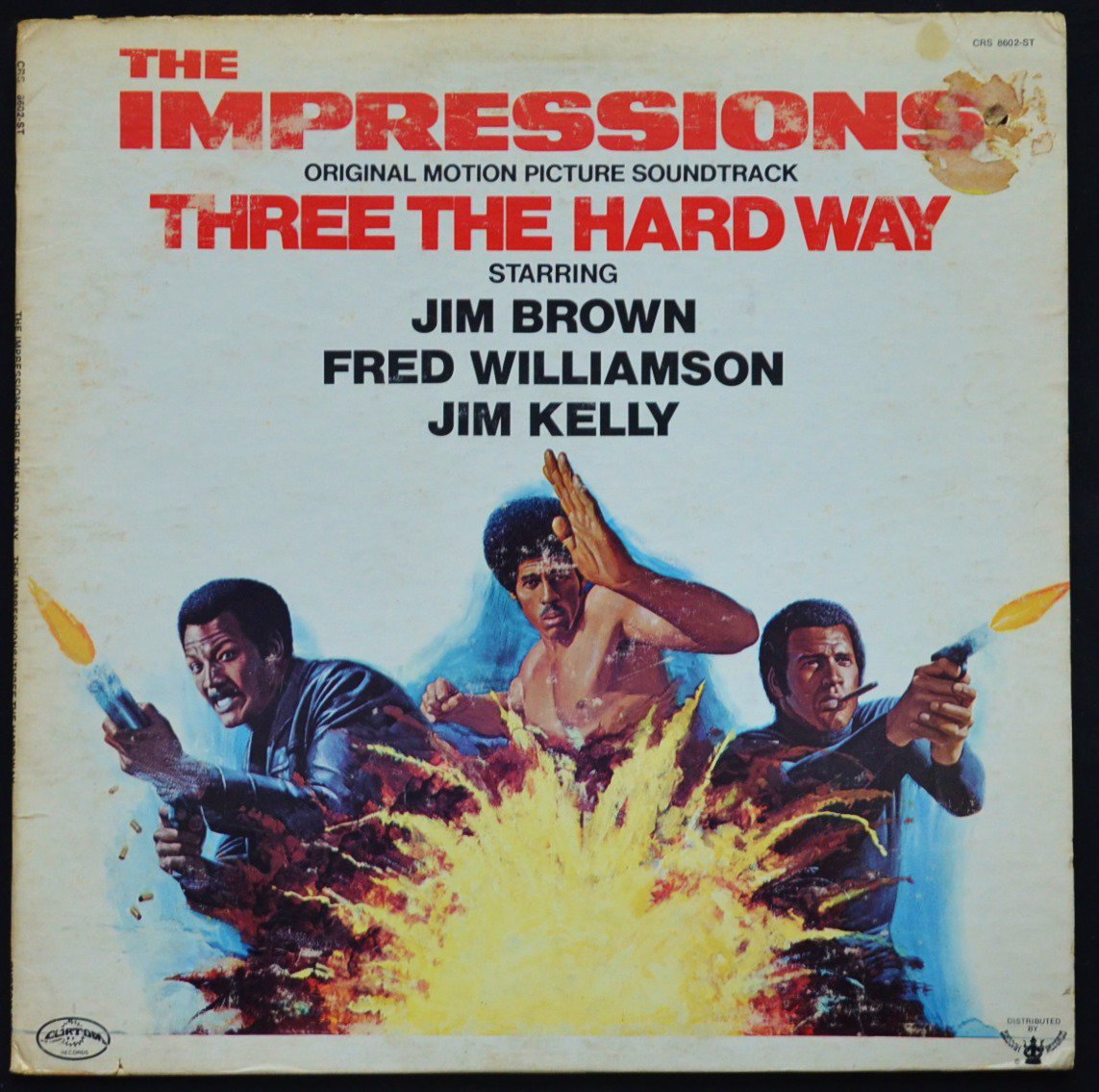 THE IMPRESSIONS / THREE THE HARD WAY (ORIGINAL MOTION PICTURE SOUNDTRACK) (LP)
