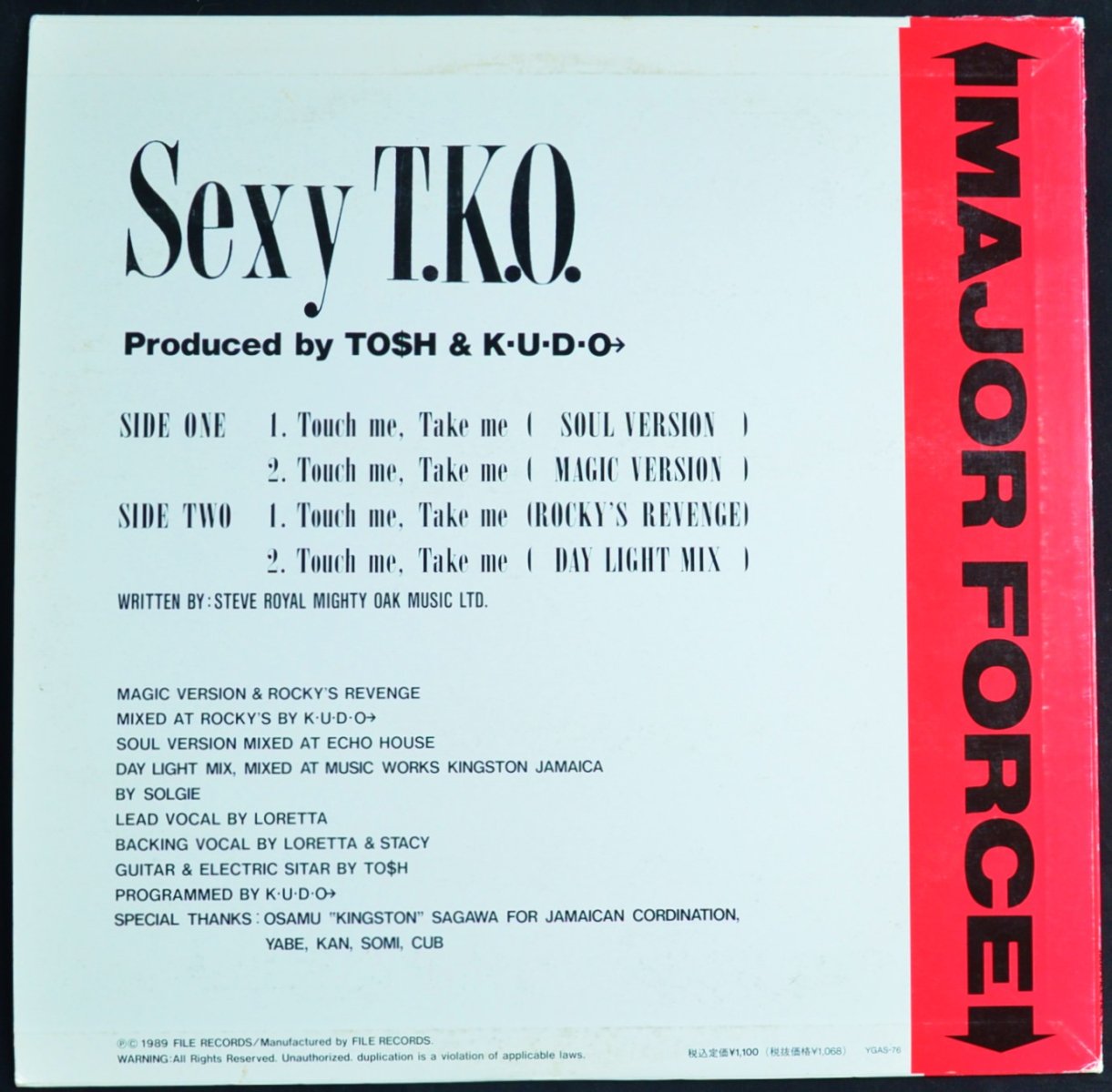 SEXY T.K.O. / TOUCH ME, TAKE ME (12