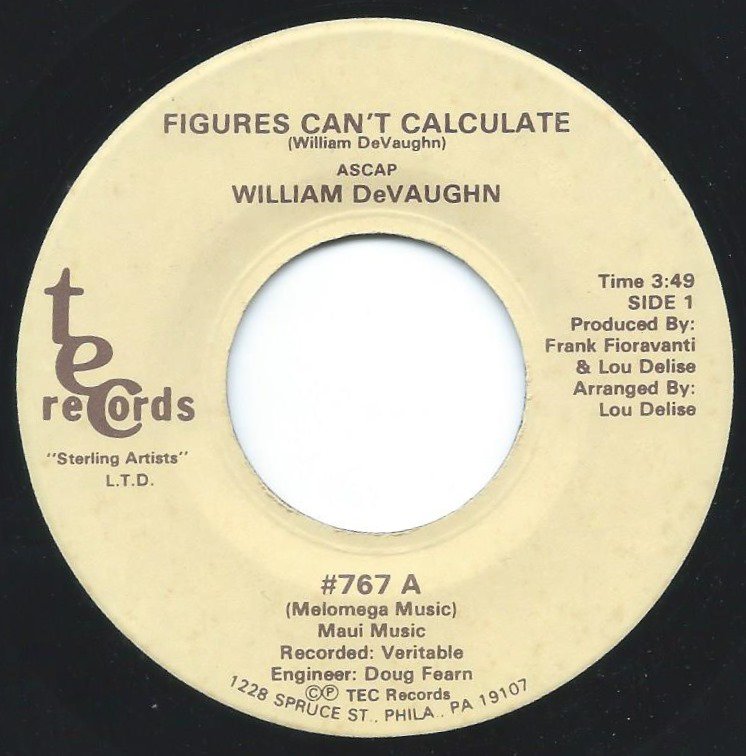 WILLIAM DEVAUGHN / FIGURES CAN'T CALCULATE / HOLD-ON-TO-LOVE (7