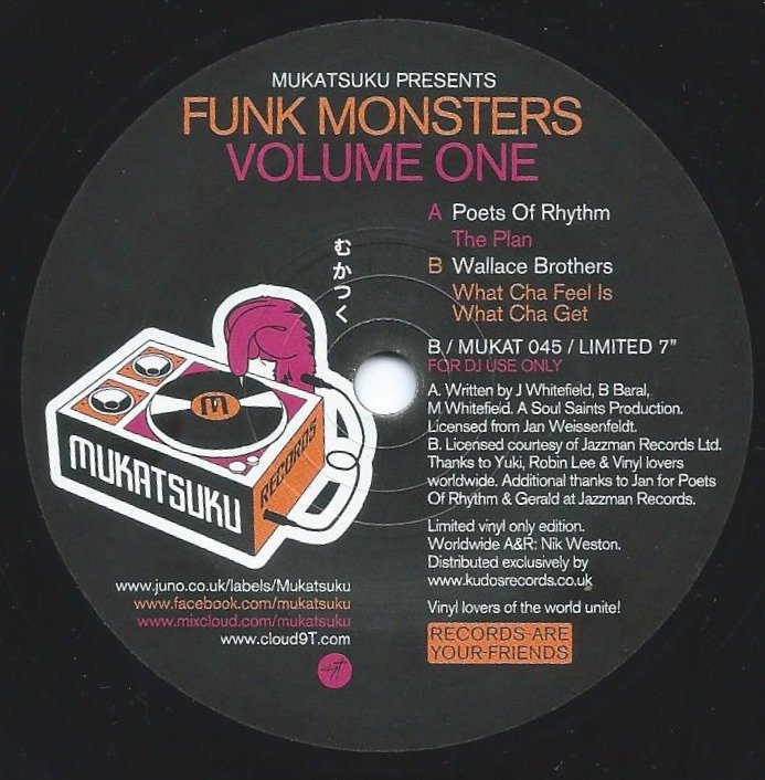 POETS OF RHYTHM / WALLACE BROTHERS / FUNK MONSTERS VOLUME ONE (7