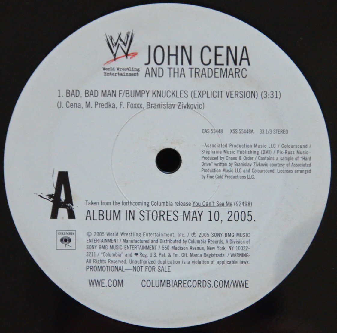 JOHN CENA & THA TRADEMARC / BAD,BAD MAN (FEAT.BUMPY KNUCKLES) / THE TIME IS NOW (12