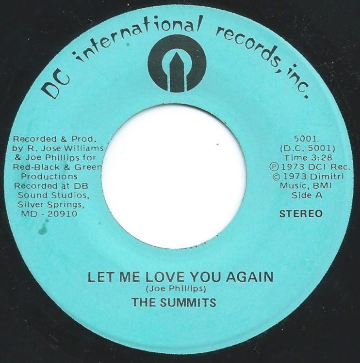 The Summits Let Me Love You Again It Takes Two 7 Hip Tank Records