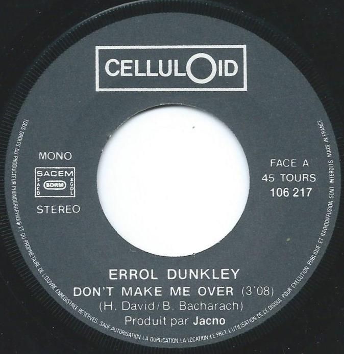 ERROL DUNKLEY / DON'T MAKE ME OVER / LITTLE GREEN APPLES (7