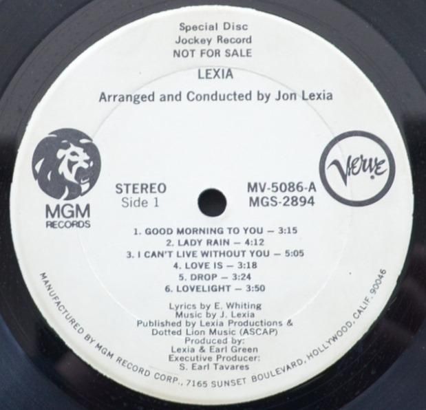 Lexia / S.T.(LP) / MGM/Verve 1972 USオリジナル盤 VG+/EX