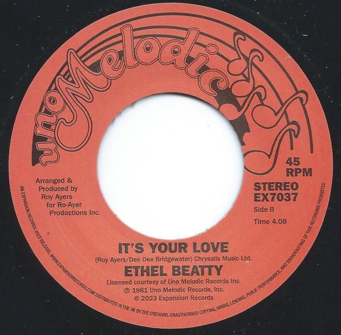 ETHEL BEATTY ‎/ I KNOW YOU CARE / IT'S YOUR LOVE (7