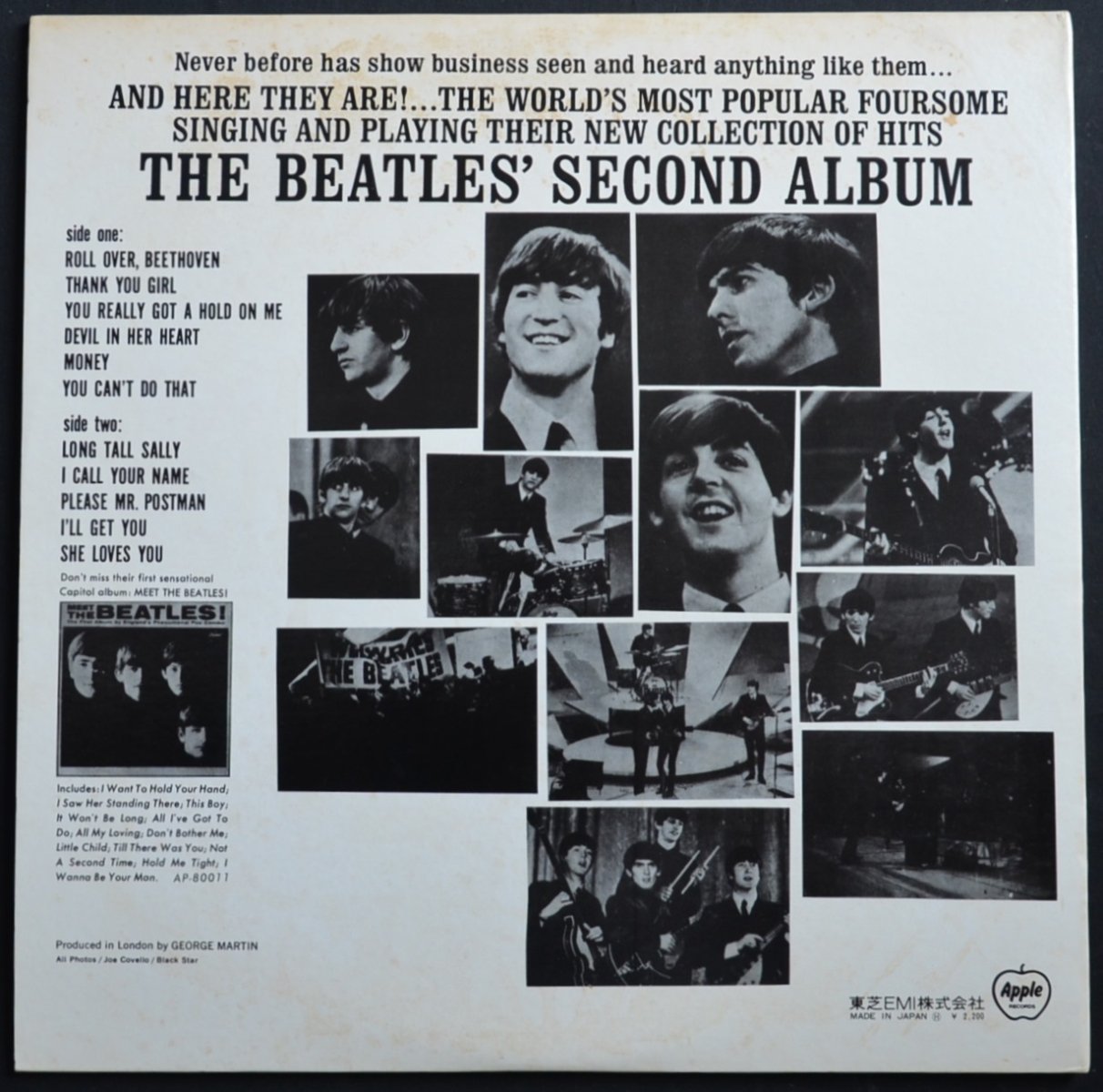 ザ・ビートルズ THE BEATLES / セカンド・アルバム THE BEATLES' SECOND ALBUM (LP) - HIP TANK  RECORDS