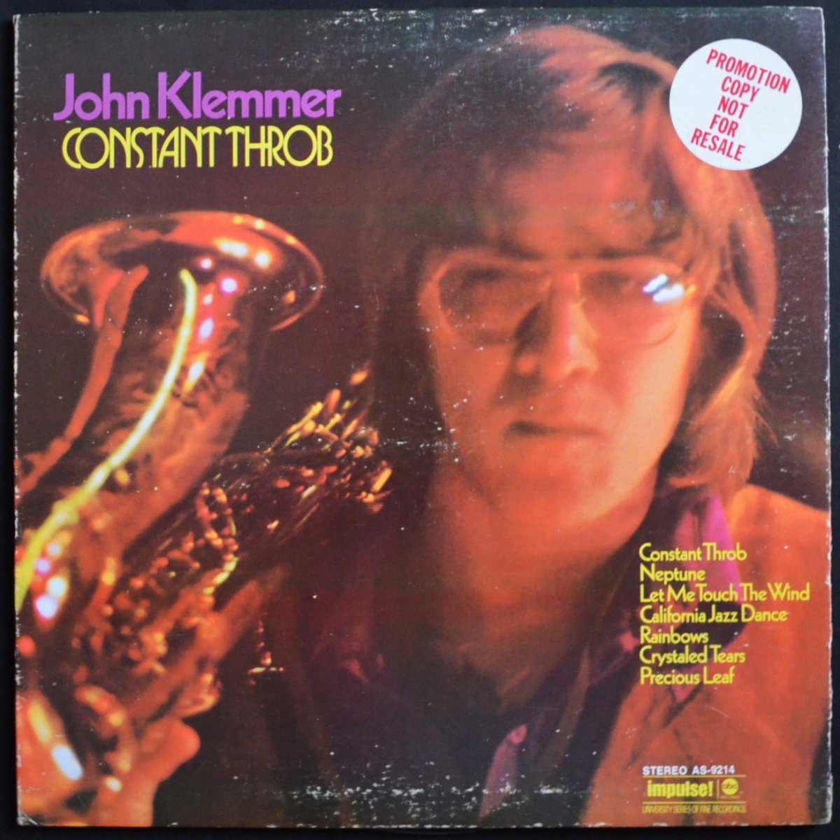 JOHN KLEMMER / CONSTANT THROB (LP)