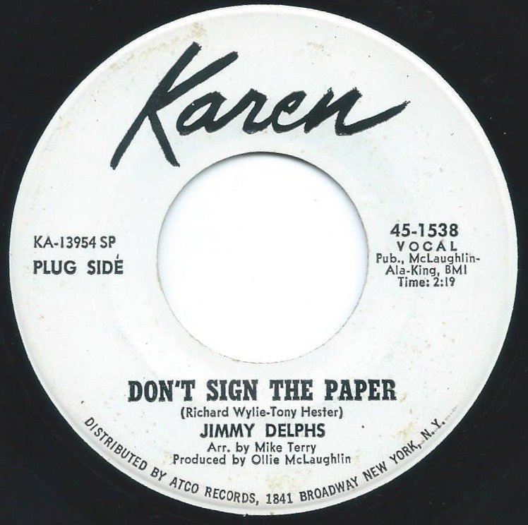 JIMMY DELPHS / DON'T SIGN THE PAPER / ALMOST (7