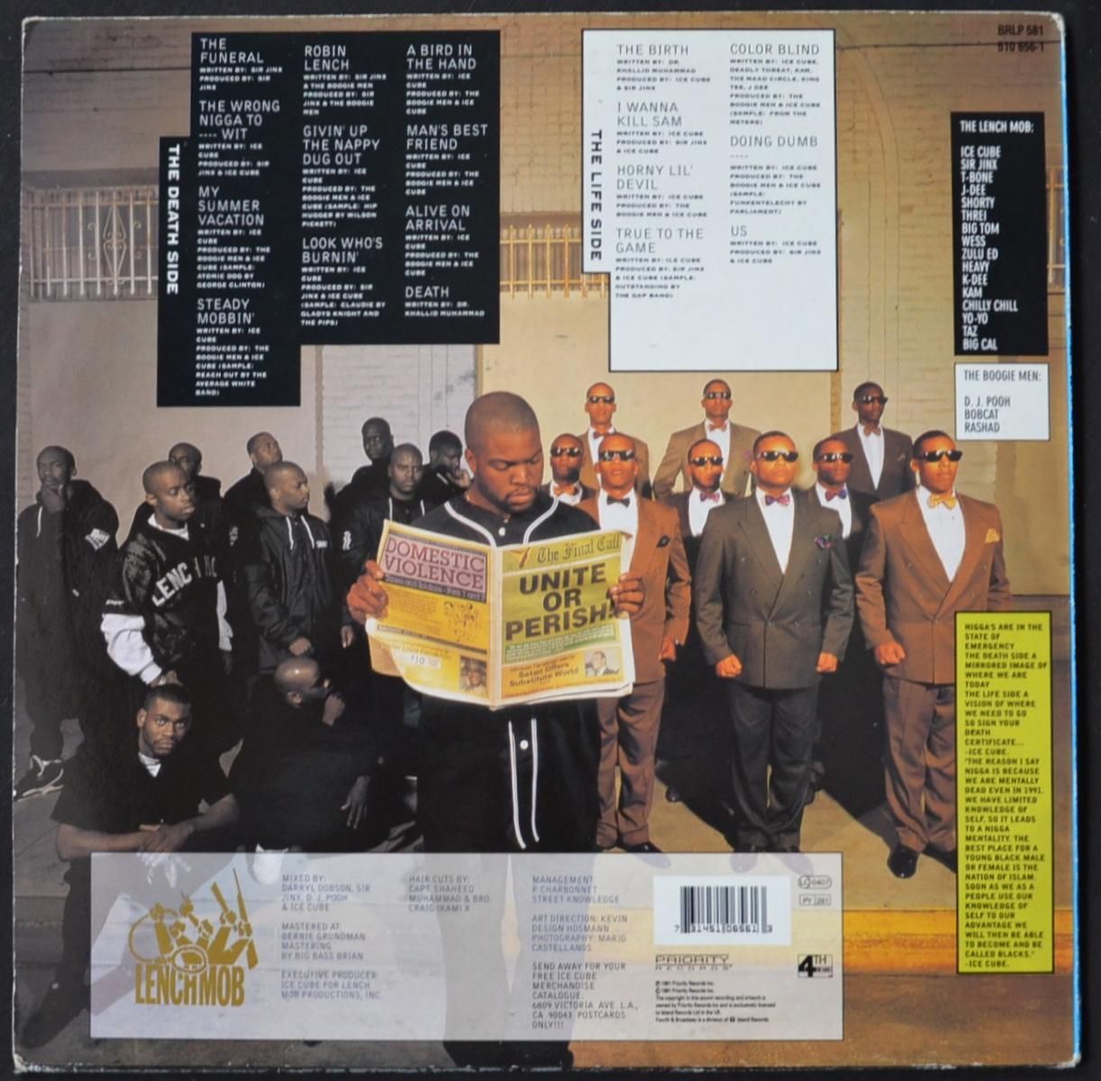 ICE CUBE DEATH CERTIFICATE LP 名作オリジナル ICE CUBE Death Certificate LP - Winylownia.pl online Record