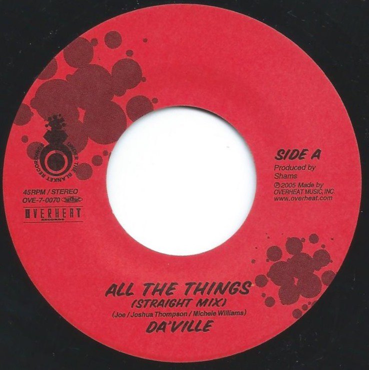 DA'VILLE / TONY CURTIS / ALL THE THINGS / FEELIN' ON YO BOOTY (7