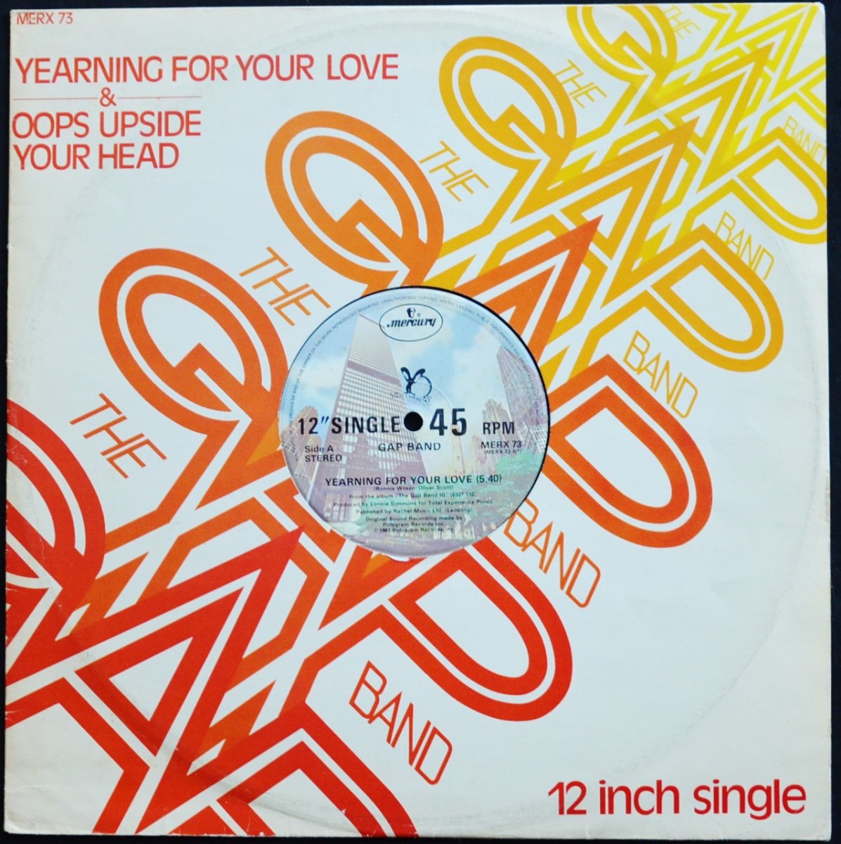 THE GAP BAND / YEARNING FOR YOUR LOVE / OOPS UPSIDE YOUR HEAD (12