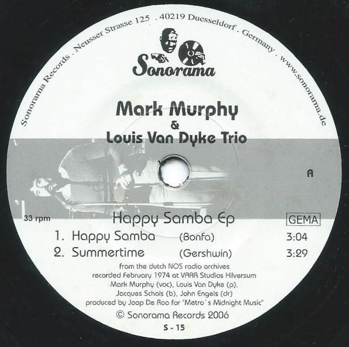 MARK MURPHY & LOUIS VAN DYKE TRIO / HAPPY SAMBA EP (7