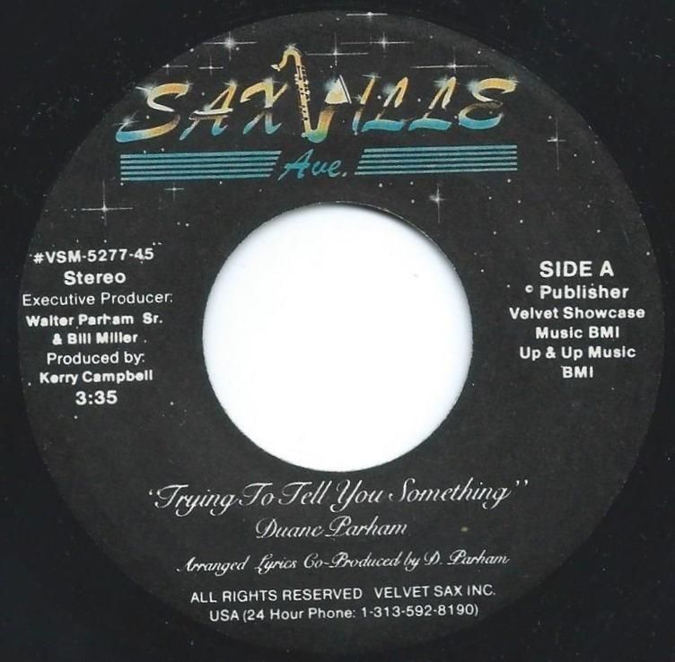 THE DUANE PARHAM SOCIETY / TRYING TO TELL YOU SOMETHING (7
