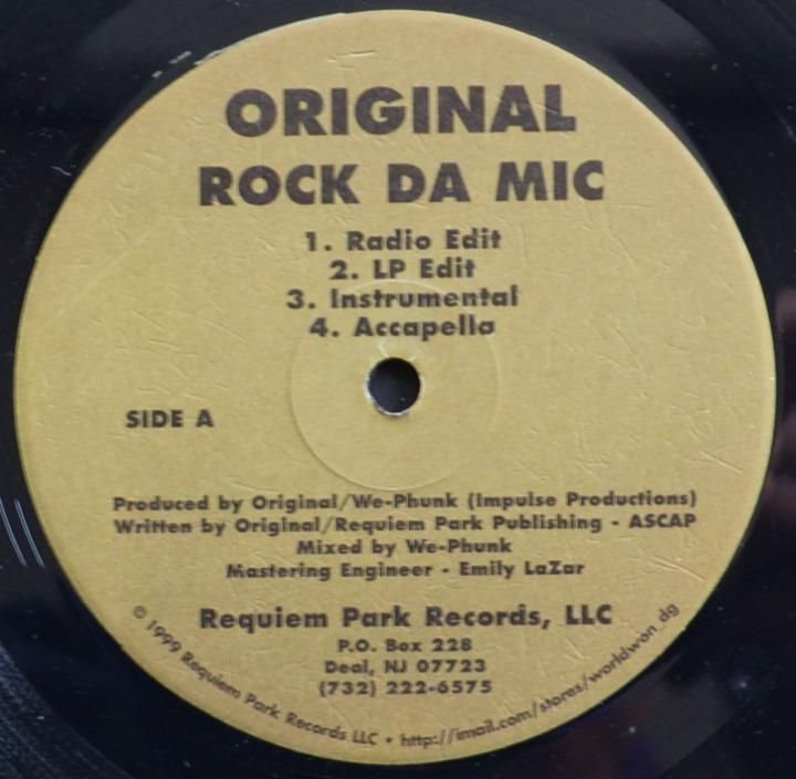 ORIGINAL / ROCK DA MIC / HEY MR. M.C. (12
