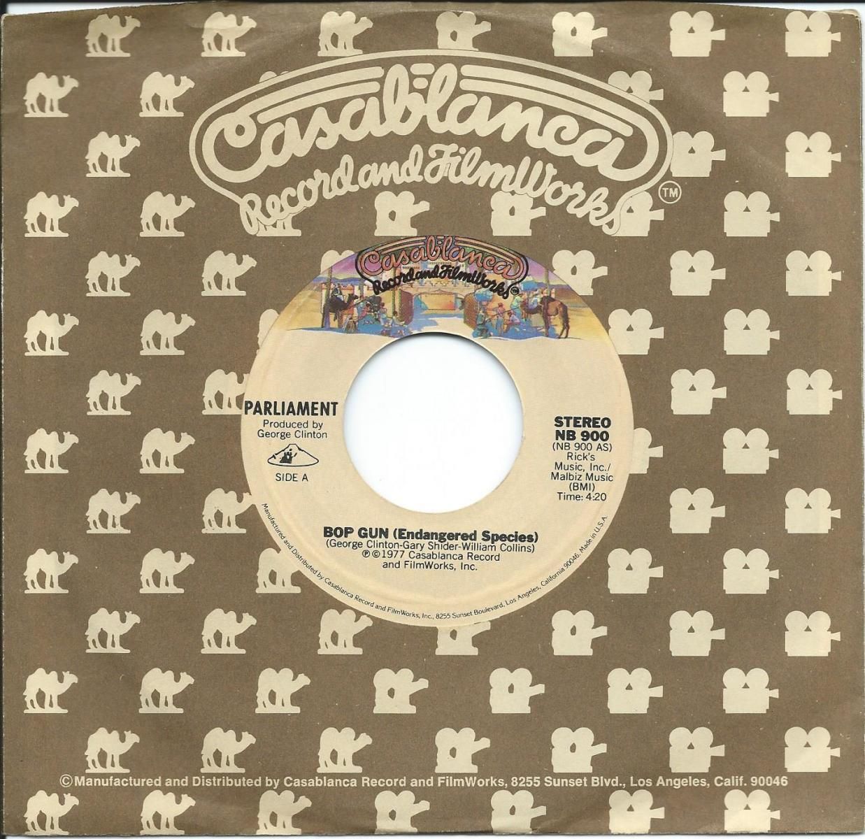 国内盤7インチシングル パーラメント PARLIAMENT BOP GUN