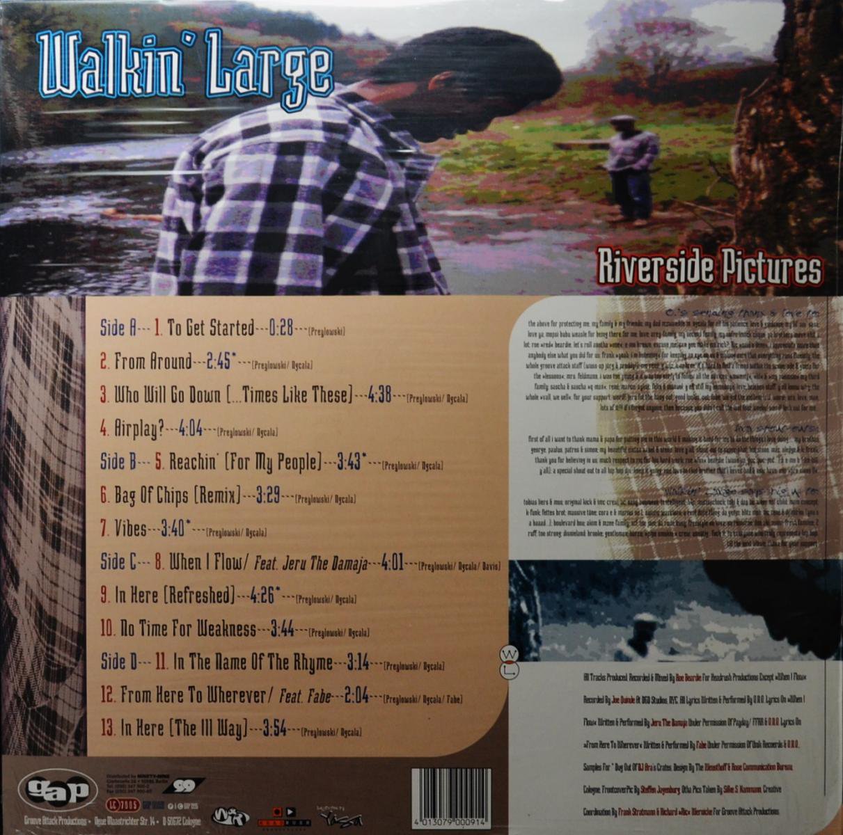 WALKIN'LARGE / RIVERSIDE PICTURES (LP) - HIP TANK RECORDS