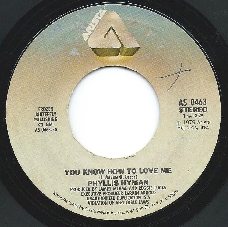 PHYLLIS HYMAN / YOU KNOW HOW TO LOVE ME / GIVE A LITTLE MORE (7