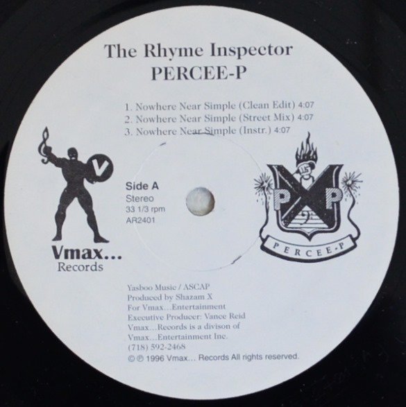 THE RHYME INSPECTOR PERCEE-P / NOWHERE NEAR SIMPLE (12