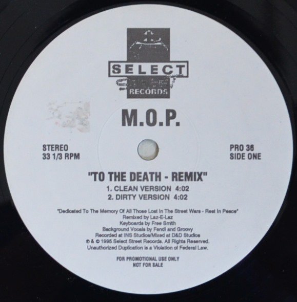 M.O.P. / TO THE DEATH - REMIX (12