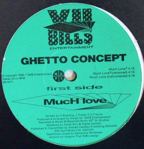 GHETTO CONCEPT  / MUCH LOVE / U.L. (12