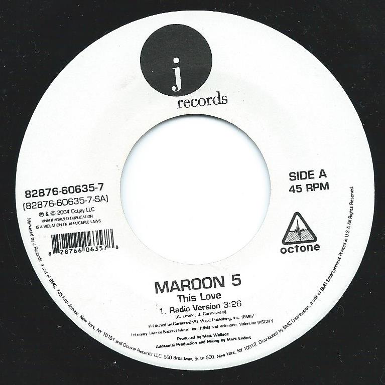 MAROON 5 / THIS LOVE / HARDER TO BREATHE (7