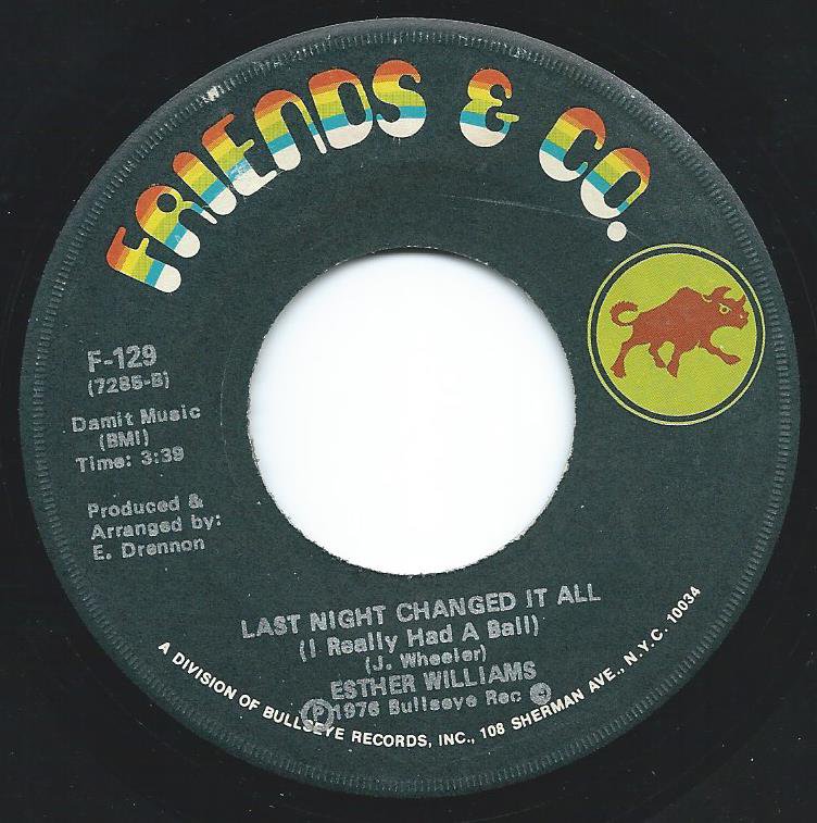 ESTHER WILLIAMS / LAST NIGHT CHANGED IT ALL (I REALLY HAD A BALL) (7