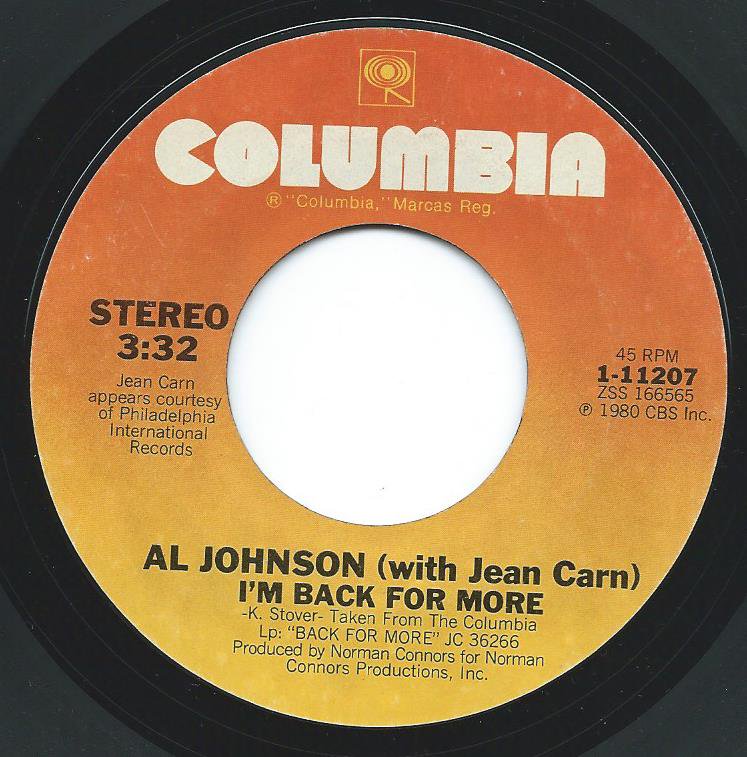 AL JOHNSON / I'M BACK FOR MORE (WITH JEAN CARN) / YOU ARE MY