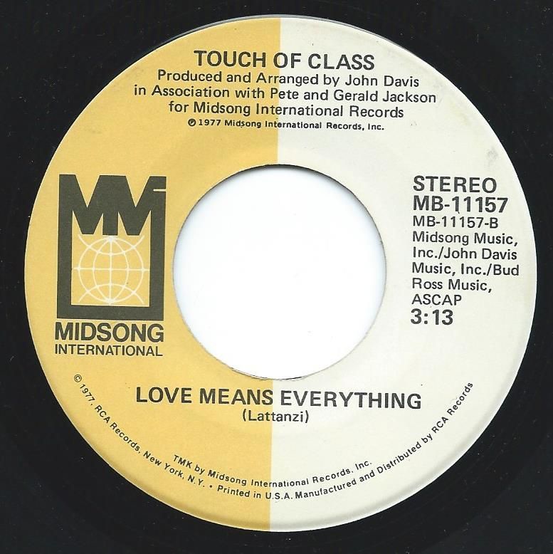 洋楽 A Touch Of Class - Love Means Everything Touch Of Class – Love Means Everything | Releases | Discogs