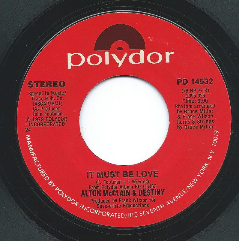 ALTON MCCLAIN & DESTINY / IT MUST BE LOVE / TAKING MY LOVE FOR GRANTED (7