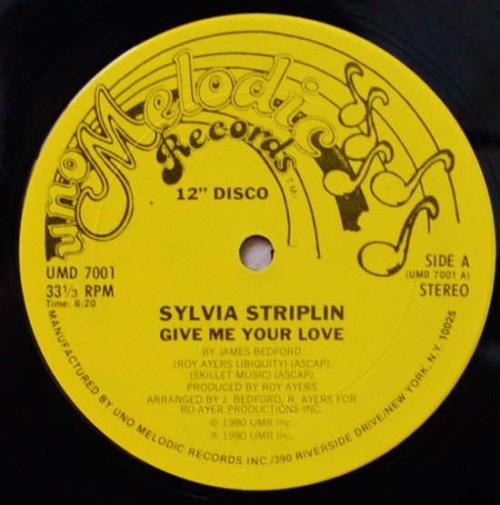 SYLVIA STRIPLIN / GIVE ME YOUR LOVE / YOU CAN'T TURN ME AWAY (12