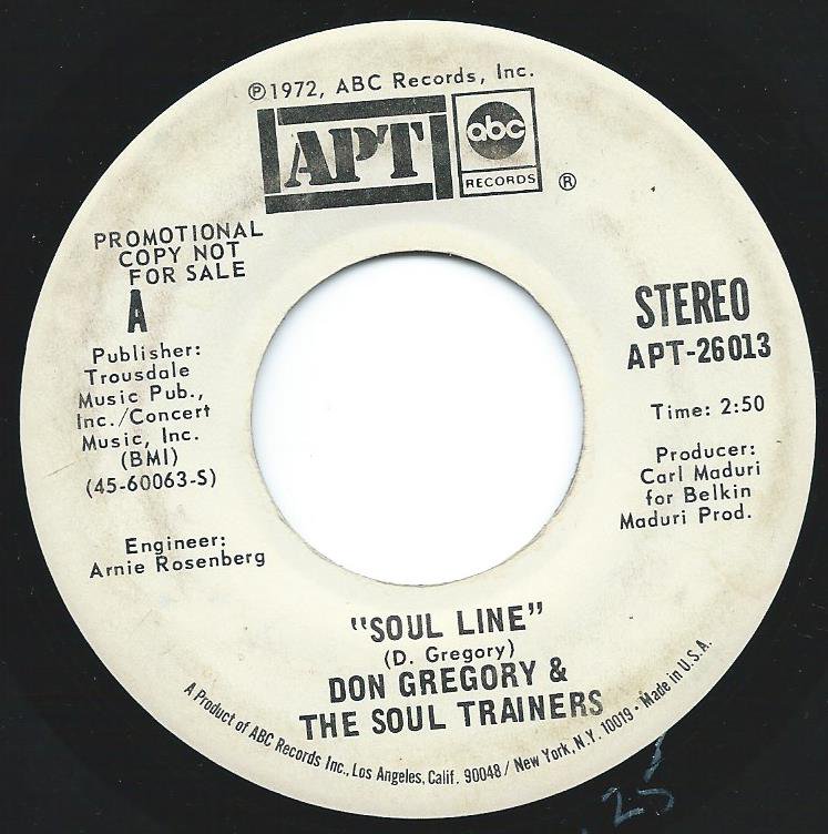 DON GREGORY & THE SOUL TRAINERS / SOUL LINE (7