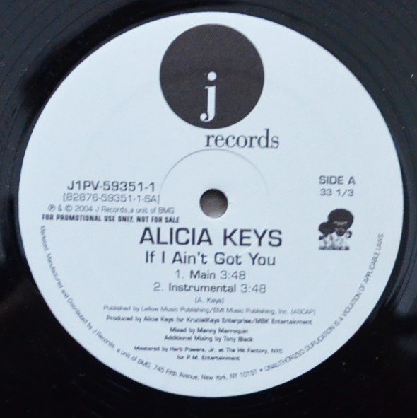 ALICIA KEYS / IF I AIN'T GOT YOU - US PROMO (12