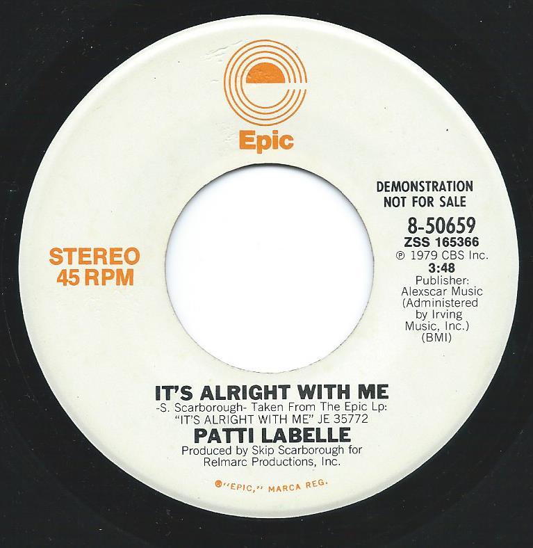 PATTI LABELLE / IT'S ALRIGHT WITH ME (7