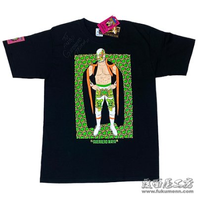 CMLL】ゲレーロ・マヤJr.Tシャツブラック - 覆面MANIA WEB SHOP